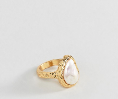 Asos - Ring Gold mit Perle
