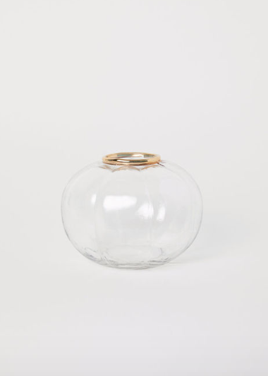 kleine Vase Glas Gold H&M