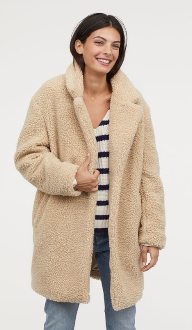 Kurzmantel Teddyfleece H&M