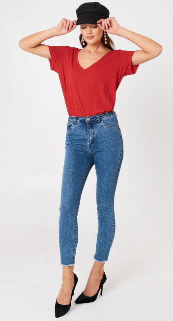 Highwaist Skinny Jeans NA-KD