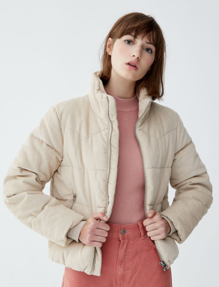 Gesteppte Cordjacke Pull&Bear