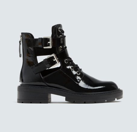 Bikerstiefel mit Lochmuster Pull&Bear