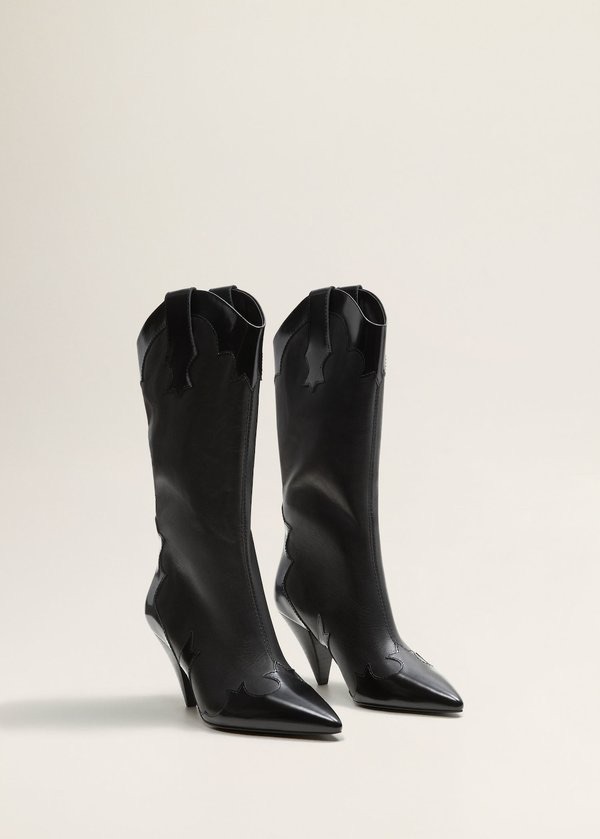 Cowboy-stiefel aus leder - Damen Mango