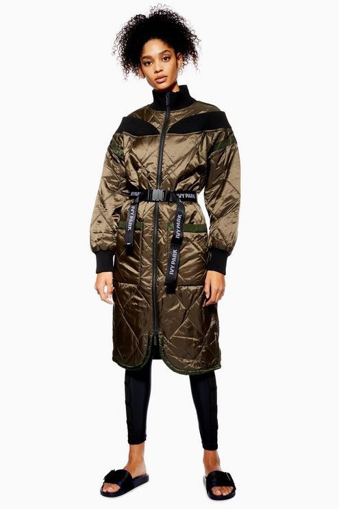 Quilted Bardot Coat by Ivy Park