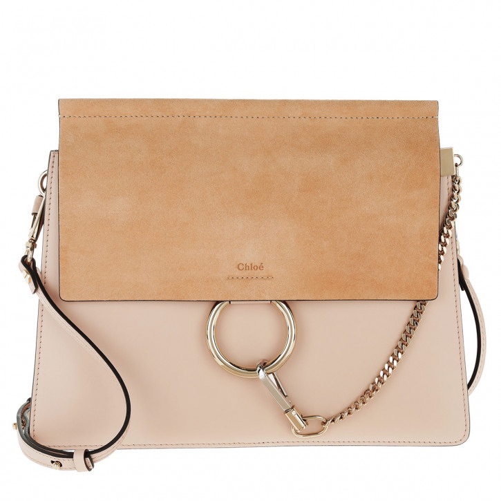Faye Shoulder Bag Smooth Cement Pink