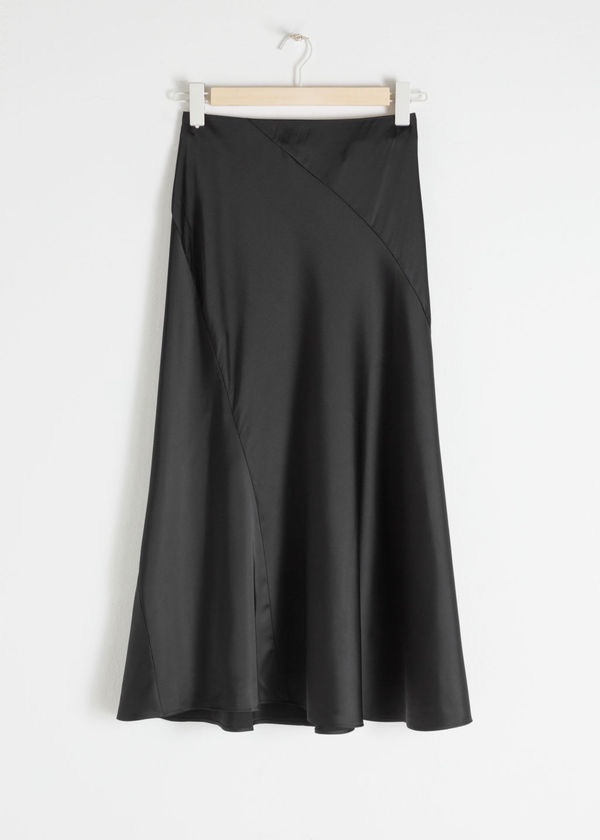 Satin Midi Skirt by: & Other Stories