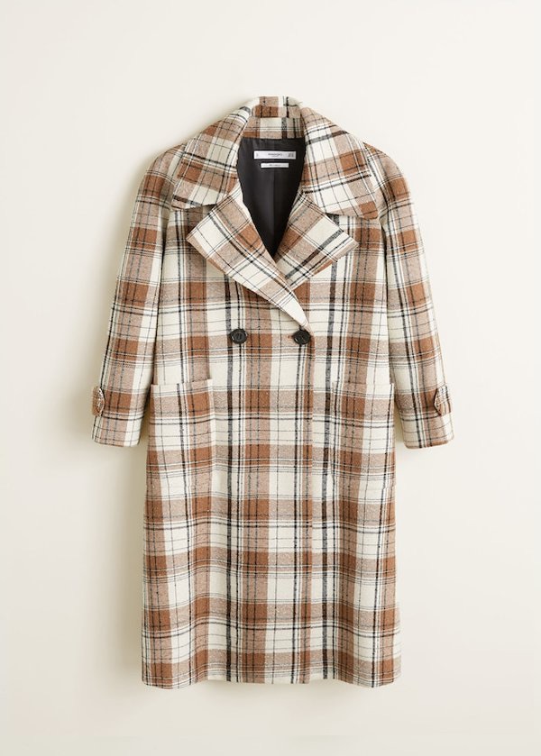 Karierter mantel - Damen Mango