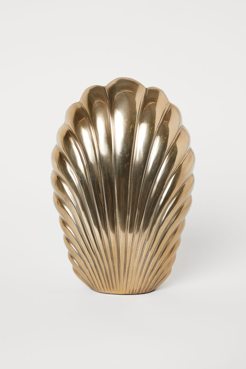 Vase aus Metall Gold H&M